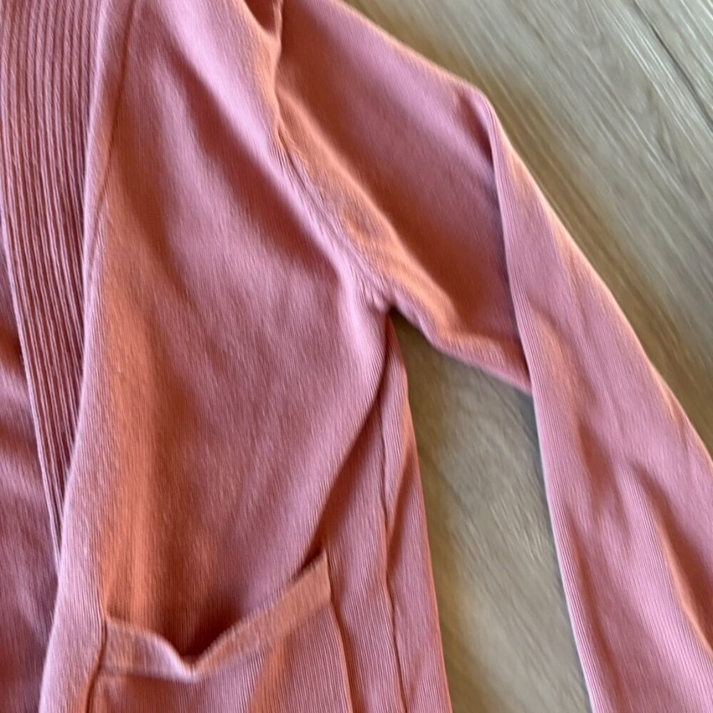 ** Rags Sweater Cardigan Orange Coral Salmon Size Medium Womens - Picture 4 of 8